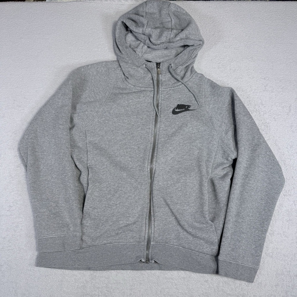 Nike Sportswear Modern Full Zip Hoodie Women S Gray Heather Futura Logo